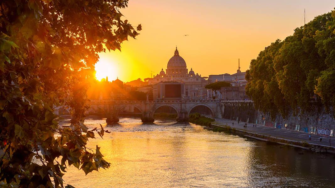 Rom kulturrejse, nytår i Rom, nytårsaften i Rom, Basilica, St Peter, bro i Rom